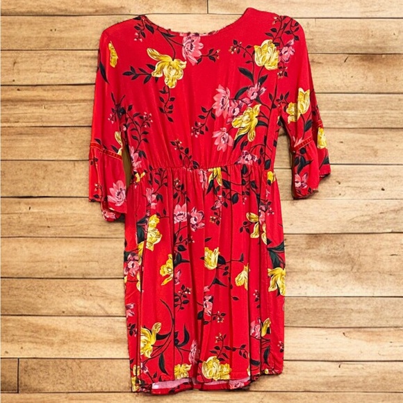 3/$15 Old Navy Plus Red Floral Mini Dress - Picture 2 of 4
